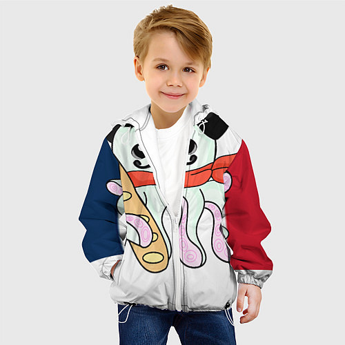 Детская куртка Осьминог француз / 3D-Белый – фото 4