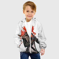 Куртка с капюшоном детская Дилюк из Genshin Impact, цвет: 3D-белый — фото 2
