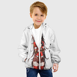 Куртка с капюшоном детская Эмбер из Genshin Impact, цвет: 3D-белый — фото 2