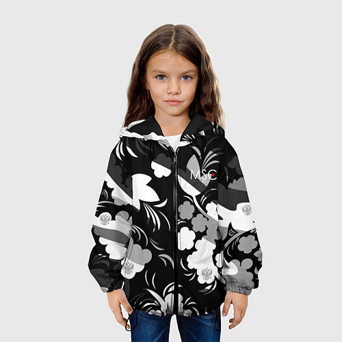 Детская куртка Russia Камуфляж белый New 202223 / 3D-Черный – фото 3