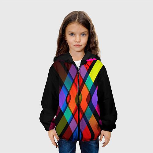 Детская куртка Симметрия красок / 3D-Черный – фото 3