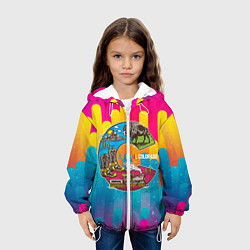 Куртка с капюшоном детская Путешествие Colorful, цвет: 3D-белый — фото 2