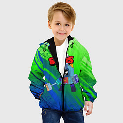 Куртка с капюшоном детская Ash Brawl Stars Эш, цвет: 3D-черный — фото 2