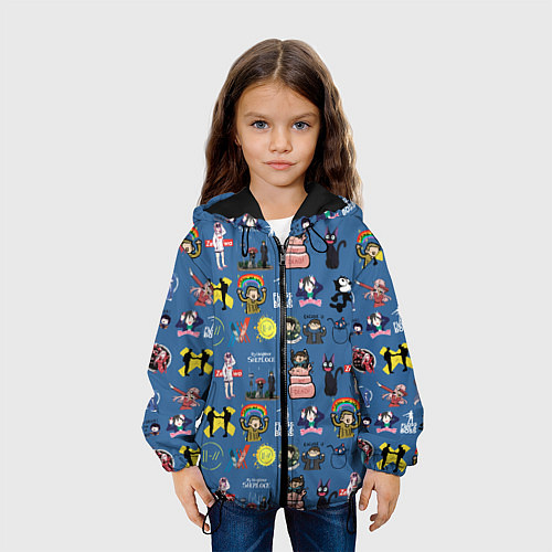 Детская куртка Стикербомбинг new / 3D-Черный – фото 3