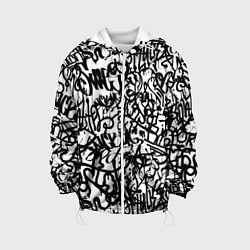 Детская куртка Graffiti black on white