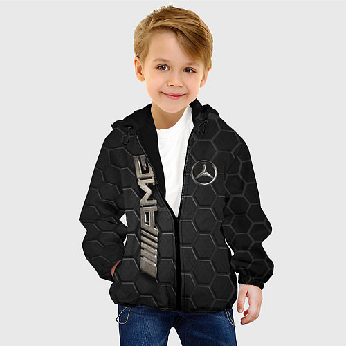 Детская куртка MERCEDES LOGO BRONZE / 3D-Черный – фото 4