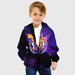 Куртка с капюшоном детская Пикачу прыжок в молниях, цвет: 3D-черный — фото 2