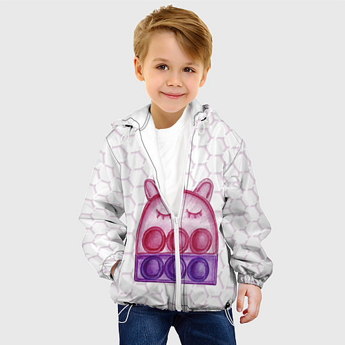 Детская куртка POP IT ЕДИНОРОГ ПОП ИТ / 3D-Белый – фото 4