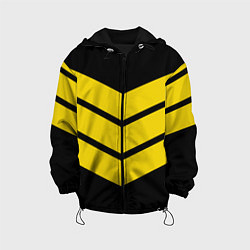 Куртка с капюшоном детская Три полоски, цвет: 3D-черный