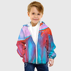 Куртка с капюшоном детская Вода и песок, цвет: 3D-белый — фото 2