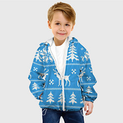Куртка с капюшоном детская Зимняя ночь, цвет: 3D-белый — фото 2