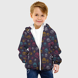 Куртка с капюшоном детская Подарки, цвет: 3D-белый — фото 2