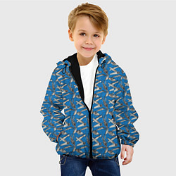 Куртка с капюшоном детская Рыболовные Приманки, цвет: 3D-черный — фото 2