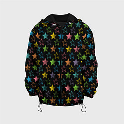 Куртка с капюшоном детская Парад звезд, цвет: 3D-черный