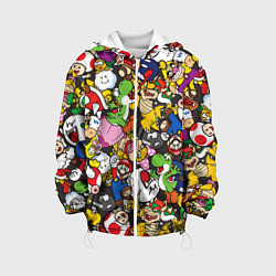 Куртка с капюшоном детская Mario ALLSTARS, цвет: 3D-белый