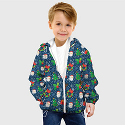 Куртка с капюшоном детская Праздник Новый Год, цвет: 3D-белый — фото 2