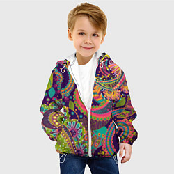 Куртка с капюшоном детская Яркий красочный узор, цвет: 3D-белый — фото 2