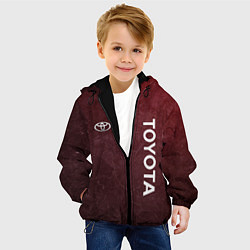 Куртка с капюшоном детская TOYOTA RED GRUNGE, цвет: 3D-черный — фото 2