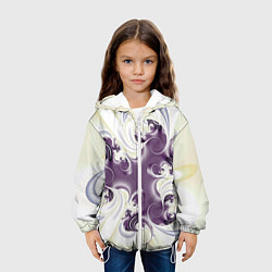 Куртка с капюшоном детская Абстракция 412, цвет: 3D-белый — фото 2