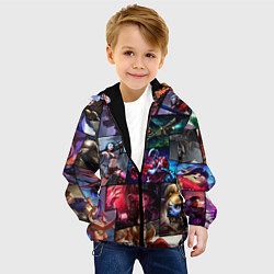 Куртка с капюшоном детская Лига Легенд, чемпионы, цвет: 3D-черный — фото 2