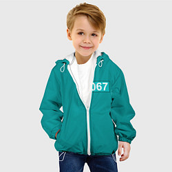 Куртка с капюшоном детская Игра в кальмара: 067, цвет: 3D-белый — фото 2