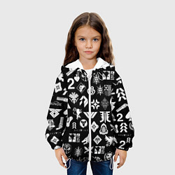 Куртка с капюшоном детская DESTINY 2 PATTERN GAME LOGO ДЕСТИНИ 2 ПАТТЕРН СИМВ, цвет: 3D-белый — фото 2