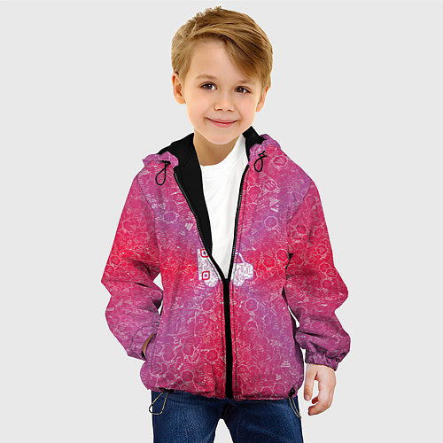 Детская куртка Грузовик на фоне АПВ 8 2 5 3 / 3D-Черный – фото 4