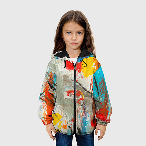 Детская куртка Буйство красок 3D / 3D-Черный – фото 3