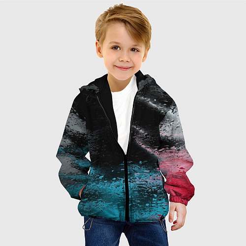 Детская куртка Распад красок / 3D-Черный – фото 4