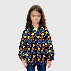 Куртка с капюшоном детская Новогодние Лампочки, цвет: 3D-черный — фото 2