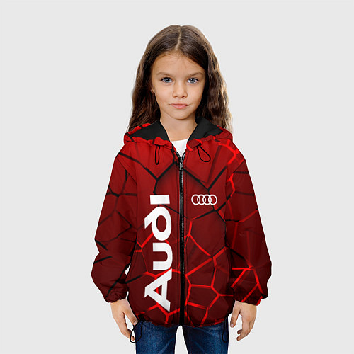 Детская куртка АУДИ - 3D плиты с подсветкой / 3D-Черный – фото 3