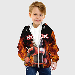 Куртка с капюшоном детская ROBLOX FIRE РОБЛОКС ОГОНЬ ПОЖАРНЫЙ, цвет: 3D-белый — фото 2