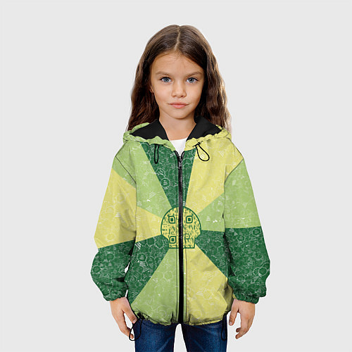 Детская куртка Медуза на фоне АПВ 9 3 3 5 / 3D-Черный – фото 3