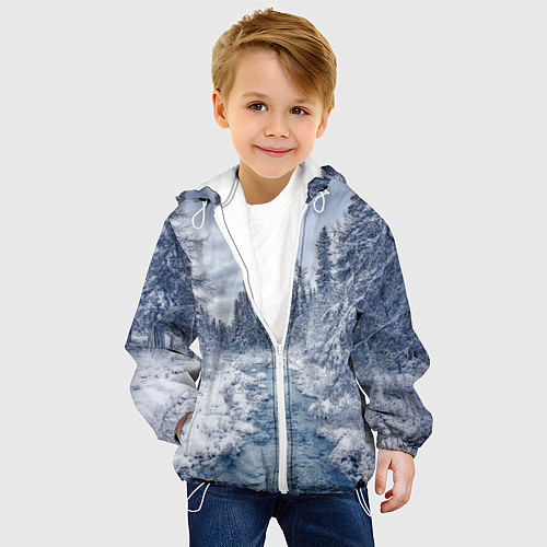 Детская куртка СНЕЖНЫЙ ПЕЙЗАЖ / 3D-Белый – фото 4