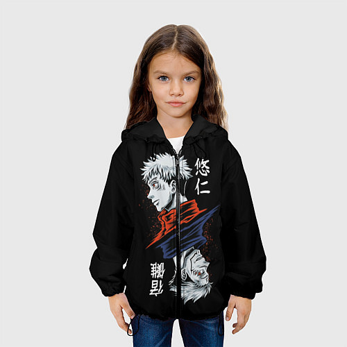 Детская куртка ИТАДОРИ СУКУНА ITADORI SUKUNA МАГИЧЕСКАЯ БИТВА / 3D-Черный – фото 3