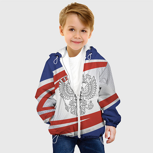 Детская куртка Герб России / 3D-Белый – фото 4