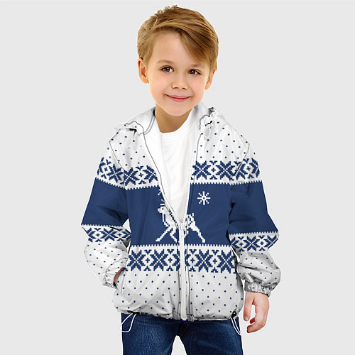 Детская куртка Северный Олень звезда / 3D-Белый – фото 4