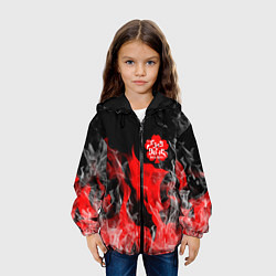 Куртка с капюшоном детская Чёрный клевер: Пламя, цвет: 3D-черный — фото 2