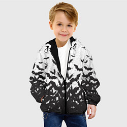 Куртка с капюшоном детская Летучие кровососы, цвет: 3D-черный — фото 2