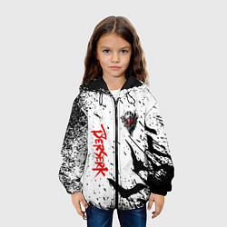 Куртка с капюшоном детская Берсерк: Гранж, цвет: 3D-черный — фото 2