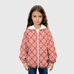 Куртка с капюшоном детская Славянская Обережная Вышивка, цвет: 3D-белый — фото 2