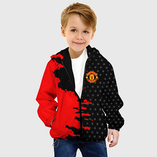 Детская куртка МАНЧЕСТЕР ЮНАЙТЕД FCMU MANCHESTER UNITED RED DEVIL / 3D-Черный – фото 4