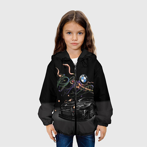 Детская куртка Бэха в ночном городе / 3D-Черный – фото 3