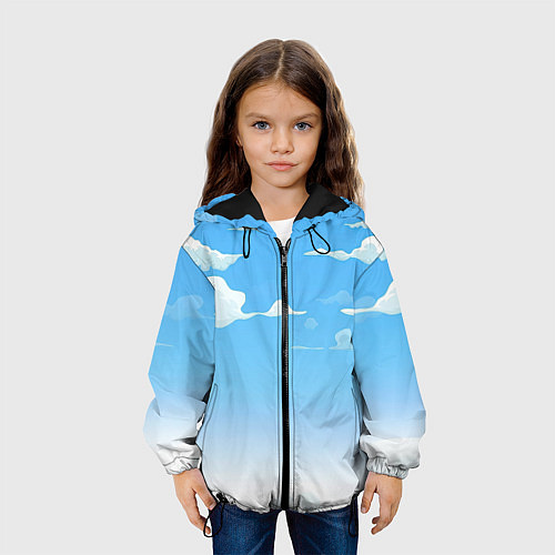 Детская куртка Летнее небо / 3D-Черный – фото 3