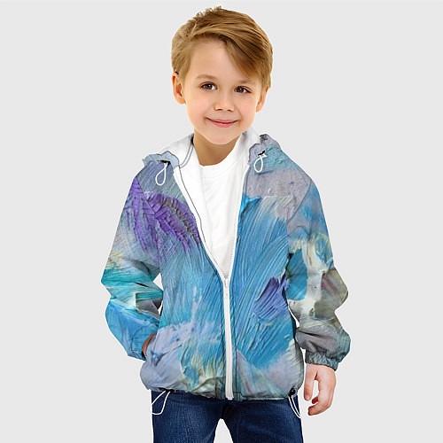 Детская куртка Оставленная краска / 3D-Белый – фото 4