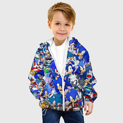 Куртка с капюшоном детская SONIC СИНИЙ ЁЖ СОНИК, цвет: 3D-белый — фото 2
