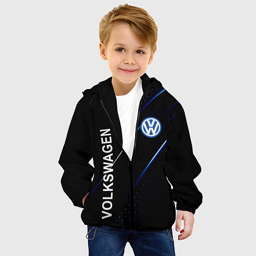 Детская куртка Volkswagen, sport style / 3D-Черный – фото 4