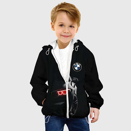 Детская куртка BMW МИНИМЛ / 3D-Белый – фото 4