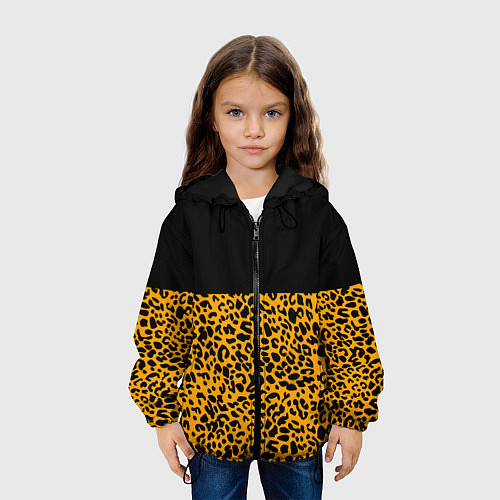 Детская куртка СТИЛЬ ЛЕОПАРДА / 3D-Черный – фото 3