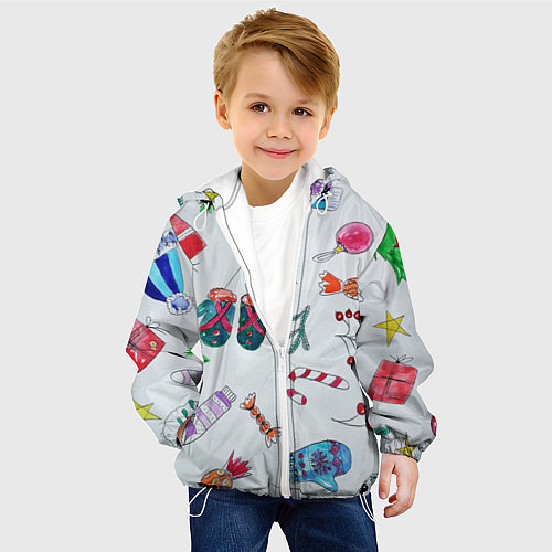Детская куртка Шарики фонарики / 3D-Белый – фото 4